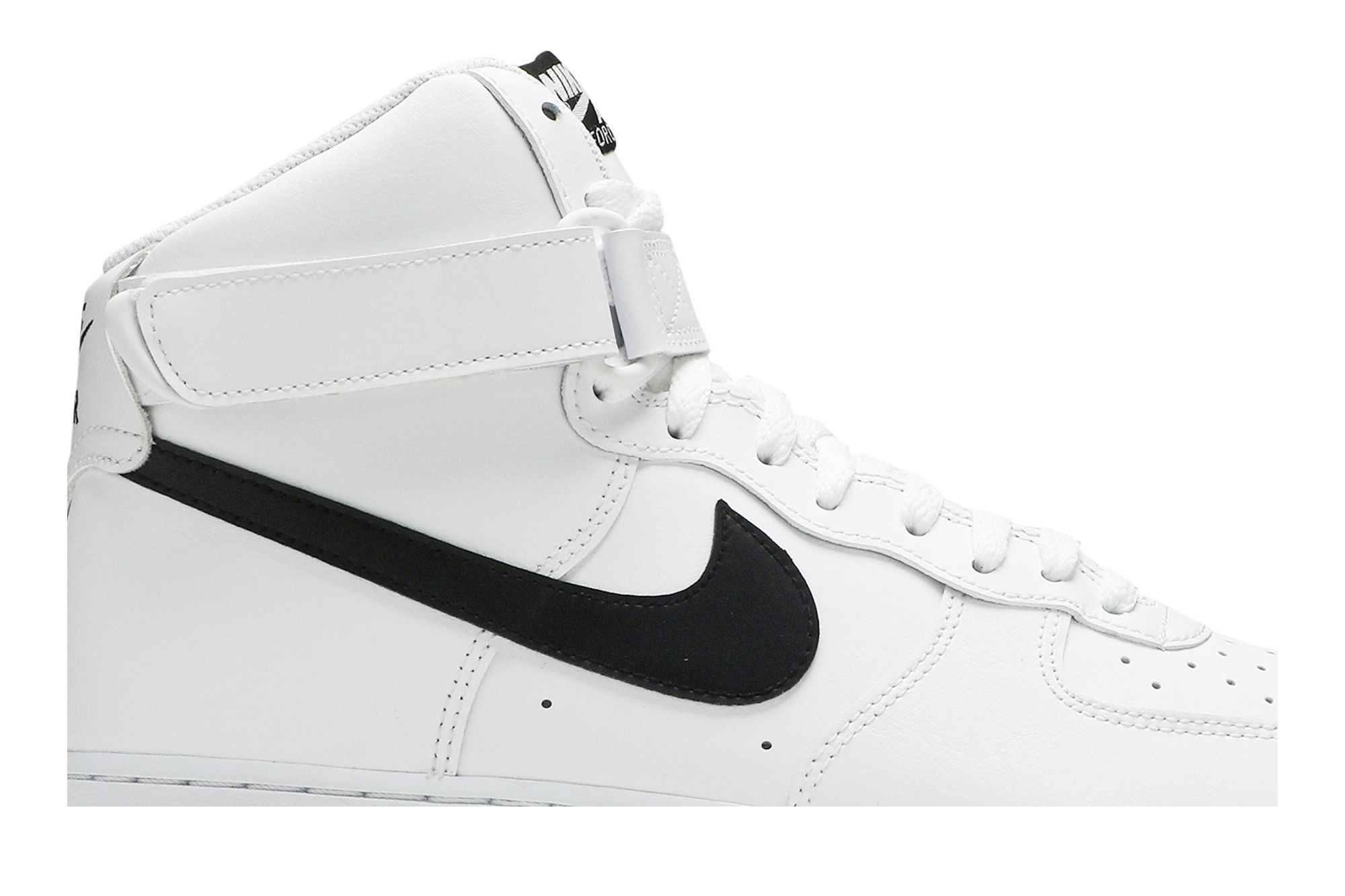 Nike air force one high white black discount