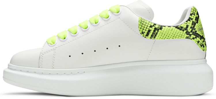 Alexander McQueen Wmns Oversized Sneaker Snake Print   White Yellow