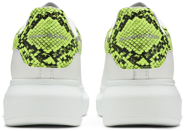 Alexander McQueen Wmns Oversized Sneaker Snake Print   White Yellow