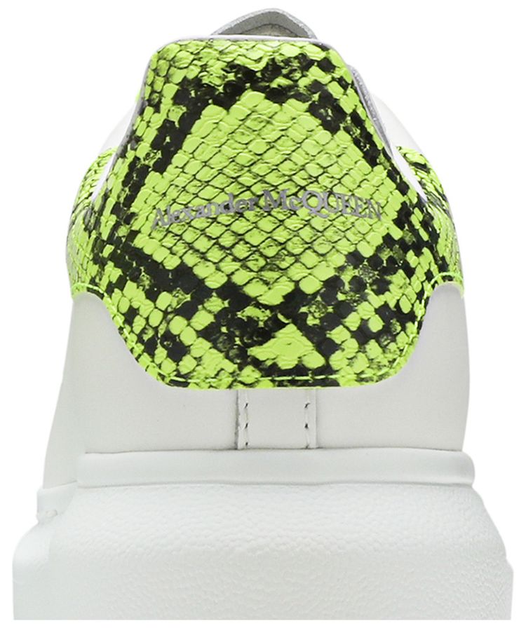 Alexander McQueen Wmns Oversized Sneaker Snake Print   White Yellow