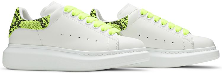 Alexander McQueen Wmns Oversized Sneaker Snake Print   White Yellow