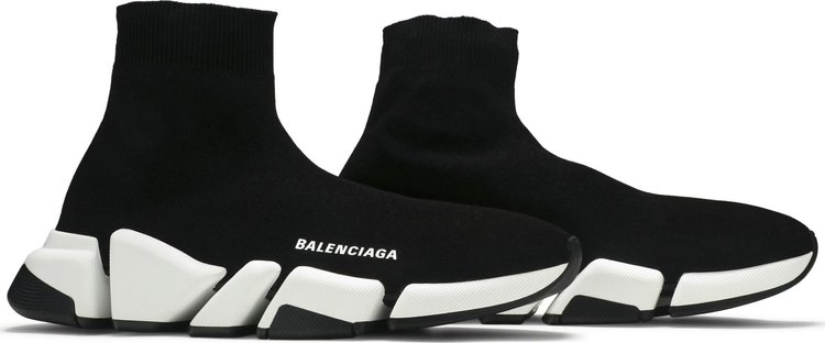 Balenciaga Speed 2 Trainer Knit Black White