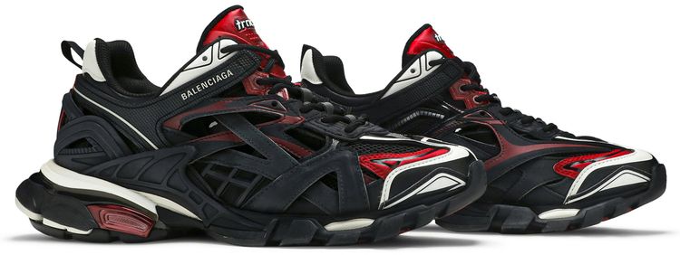 Balenciaga Track2 Trainer Black Burgundy