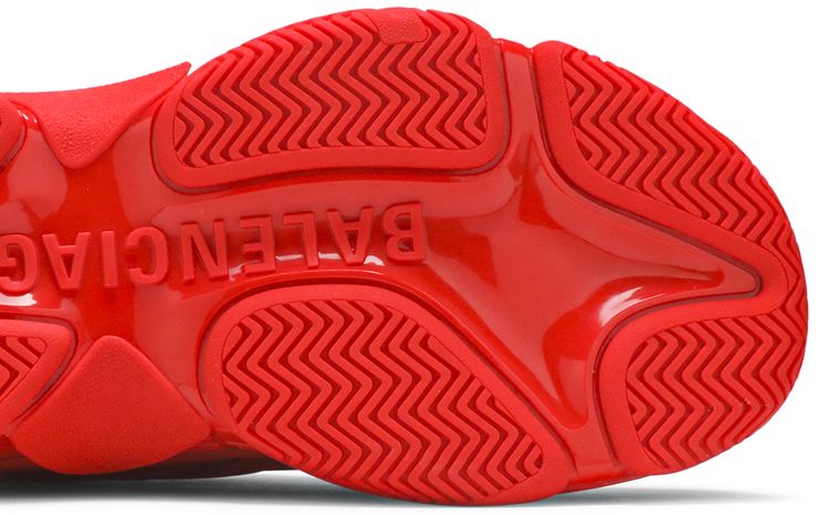 Balenciaga Triple S Sneaker Allover Logo   Red