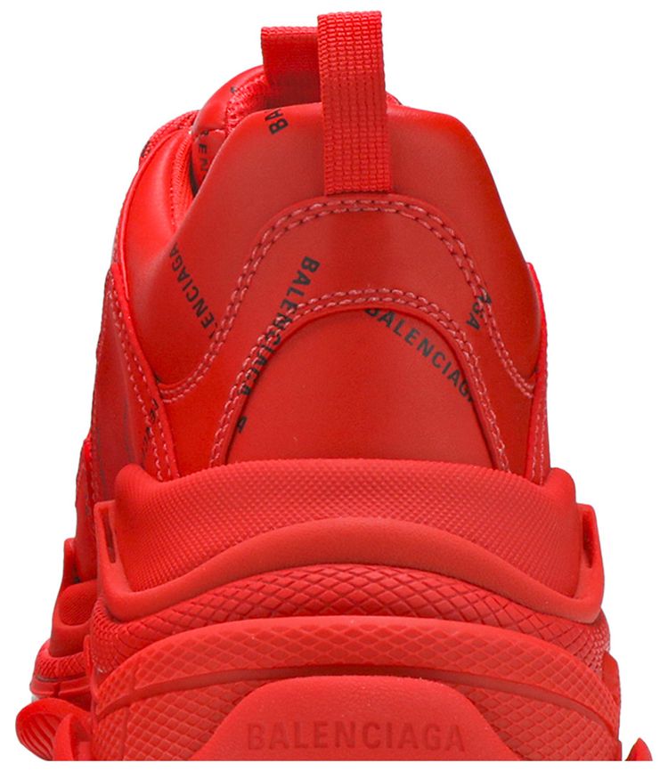Balenciaga Triple S Sneaker Allover Logo   Red