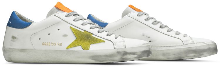 Golden Goose Superstar White Blue Yellow