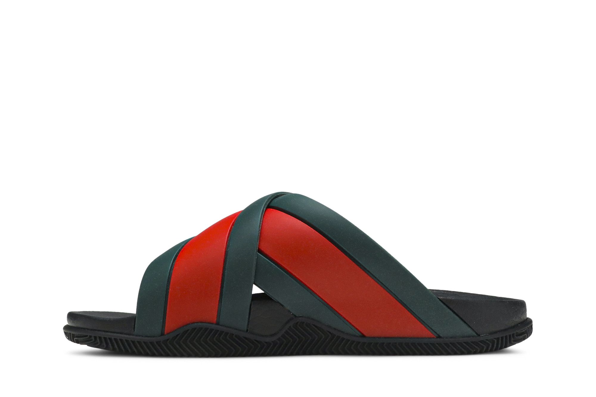 Gucci stripe rubber slide sandal red store