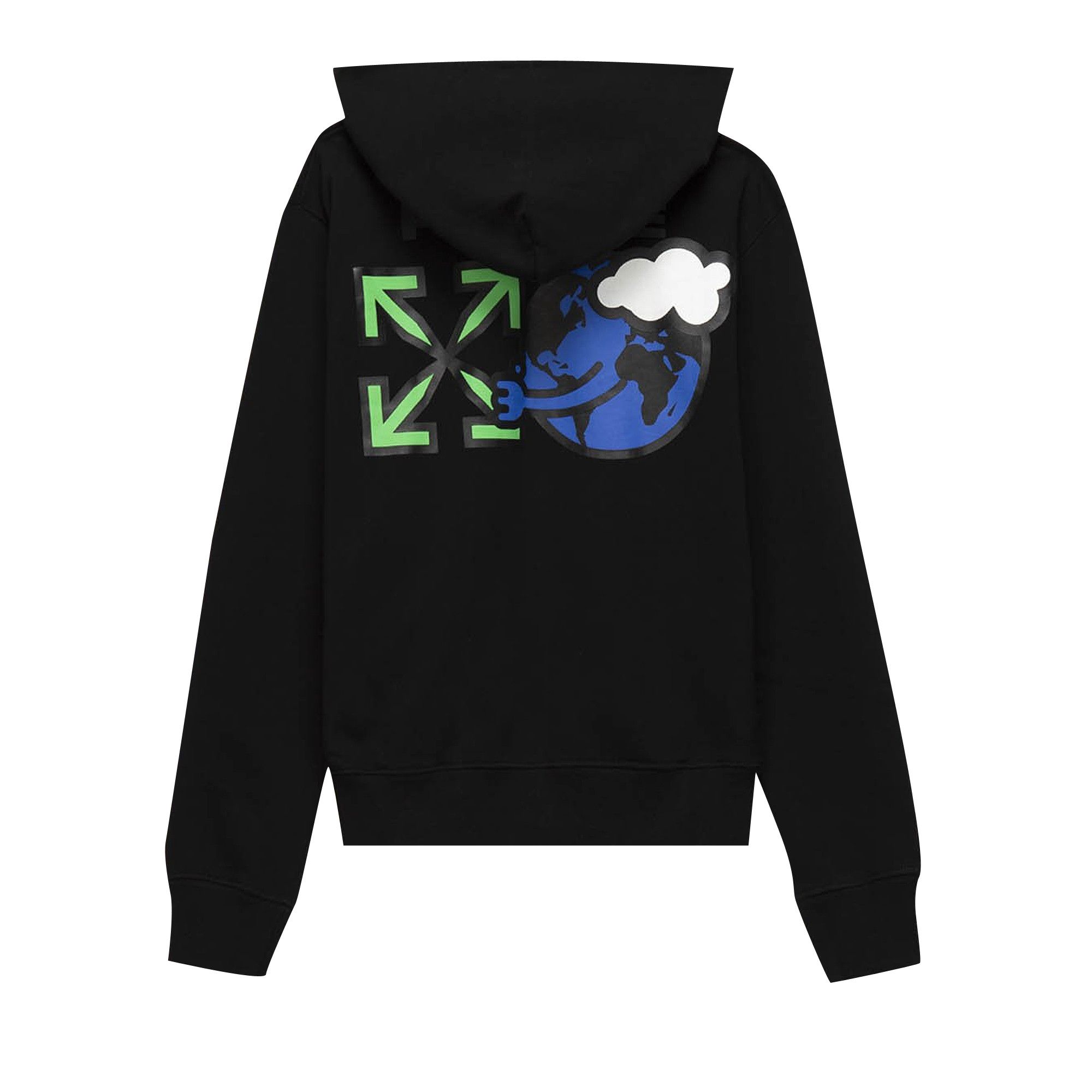 Buy Off White Peace Worldwide Slim Hoodie Black OMBB034R21FLE0061055 GOAT