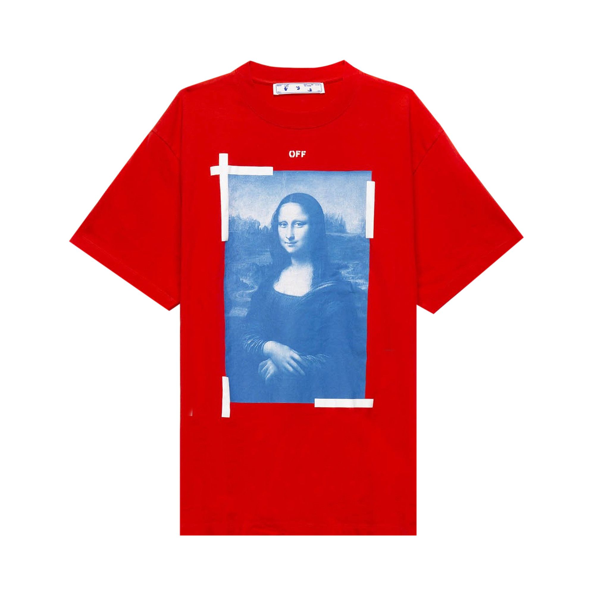OFF-WHITE | BLUE MONALISA OVER T-SHIRT WHITE モナリザTシャツ OFF-WHITE (オフホワイト) ブループリント クルーネック 半袖 T