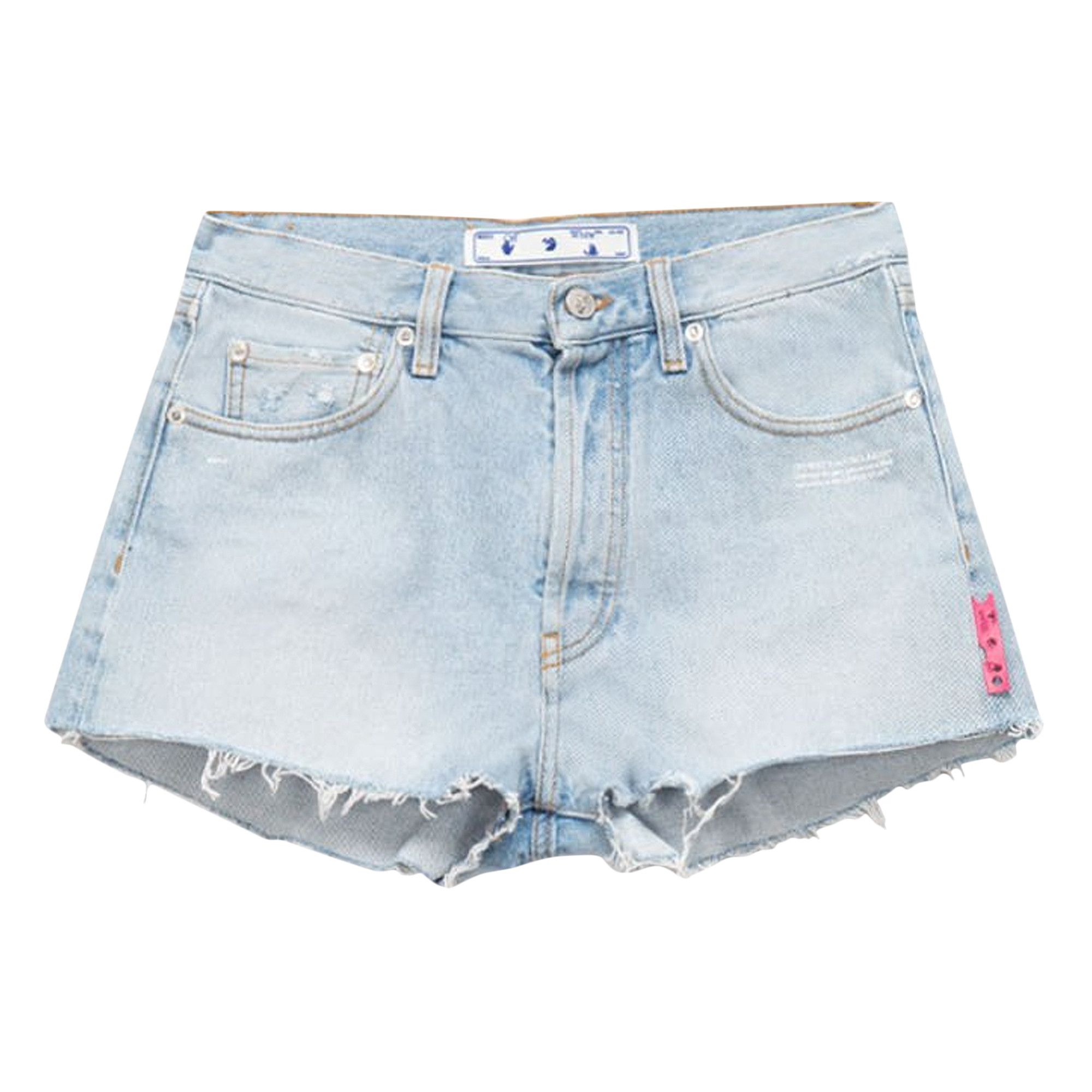 Buy Off White Denim Shorts Light Blue OWYC002R21DEN0014000 GOAT