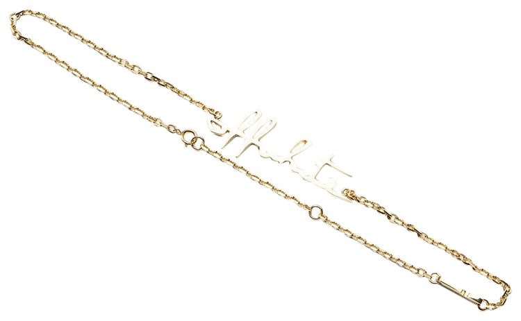Off White Logo Necklace Gold