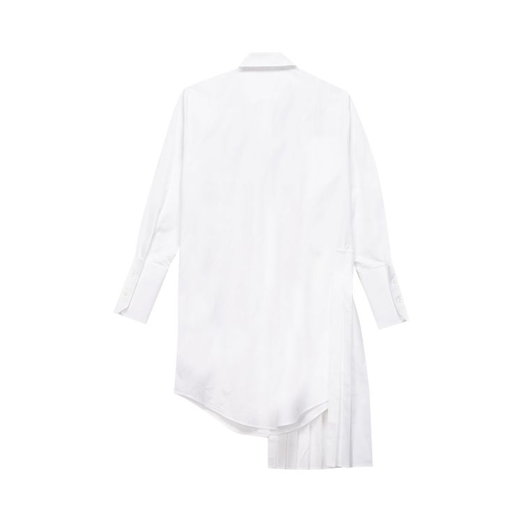 Off White Poplin Shirt Dress White