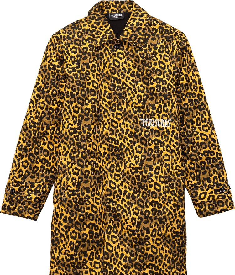 Pleasures Grave Cheetah Trench Coat 'Yellow'