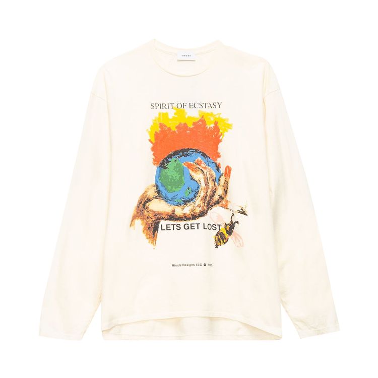 Rhude Smoking Gun Long Sleeve Tee White