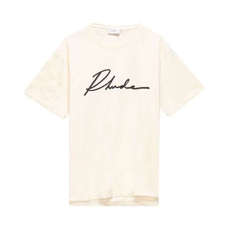 Rhude Logo Script Tee White