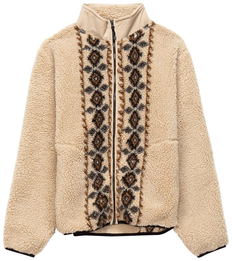 Stussy Lima Jacquard Sherpa Jacket Beige