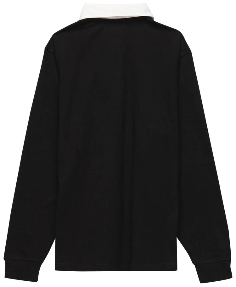 Stussy Vertical Stripe Long Sleeve Rugby Black