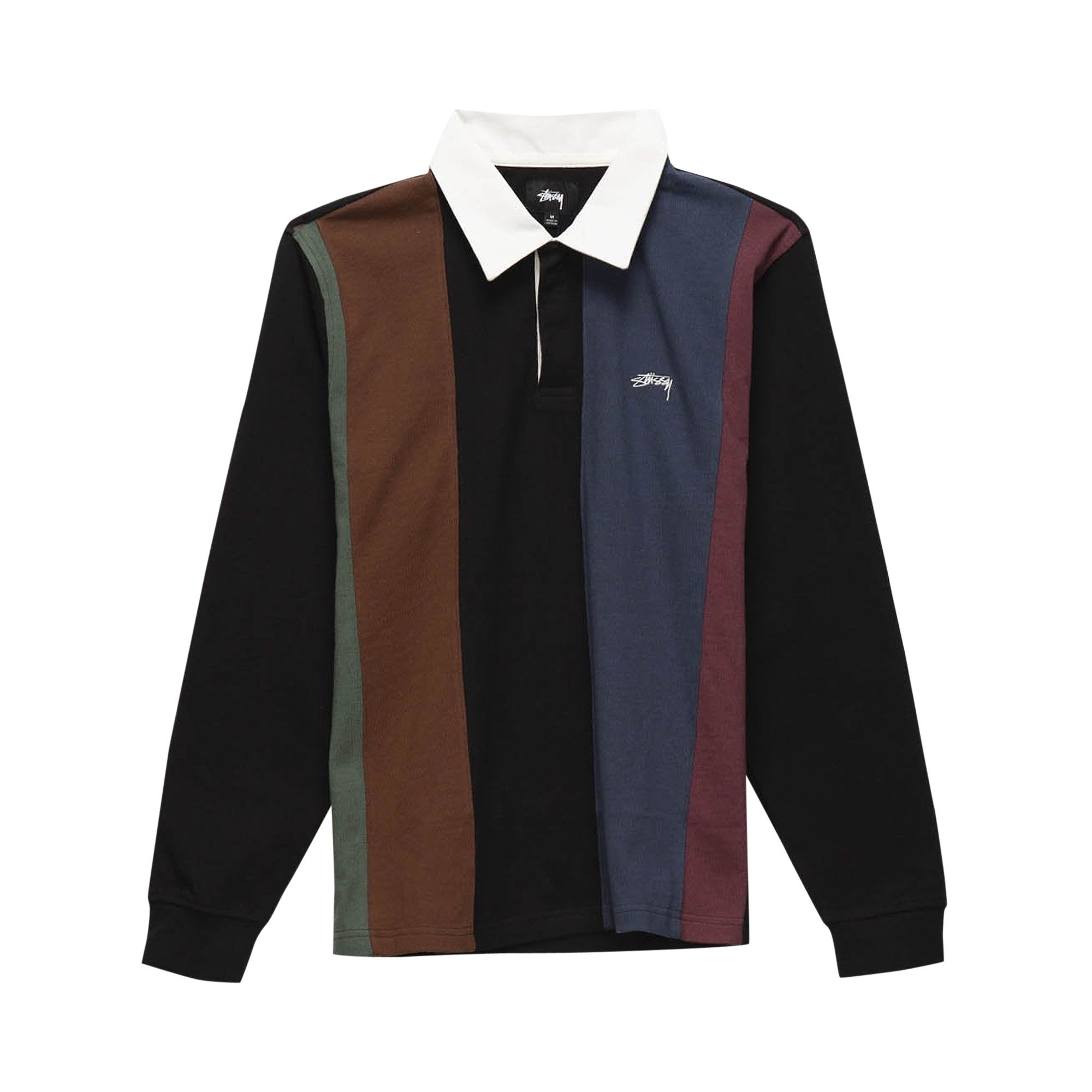 Buy Stussy Vertical Stripe Long-Sleeve Rugby 'Black' - 1140228