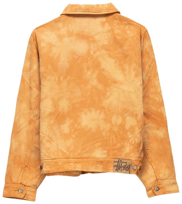 Stussy Shearling Dyed Trucker Jacket Brown