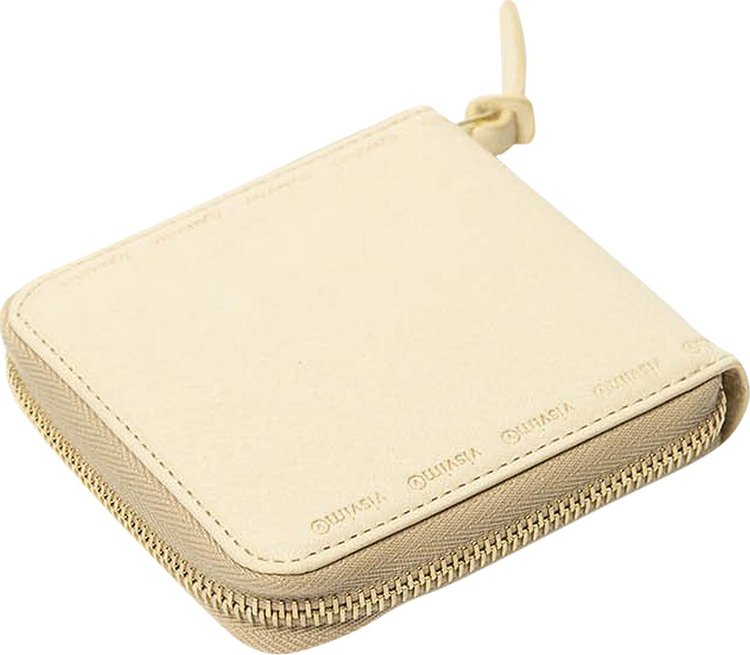 Visvim Leather Bi Fold Wallet Ivory