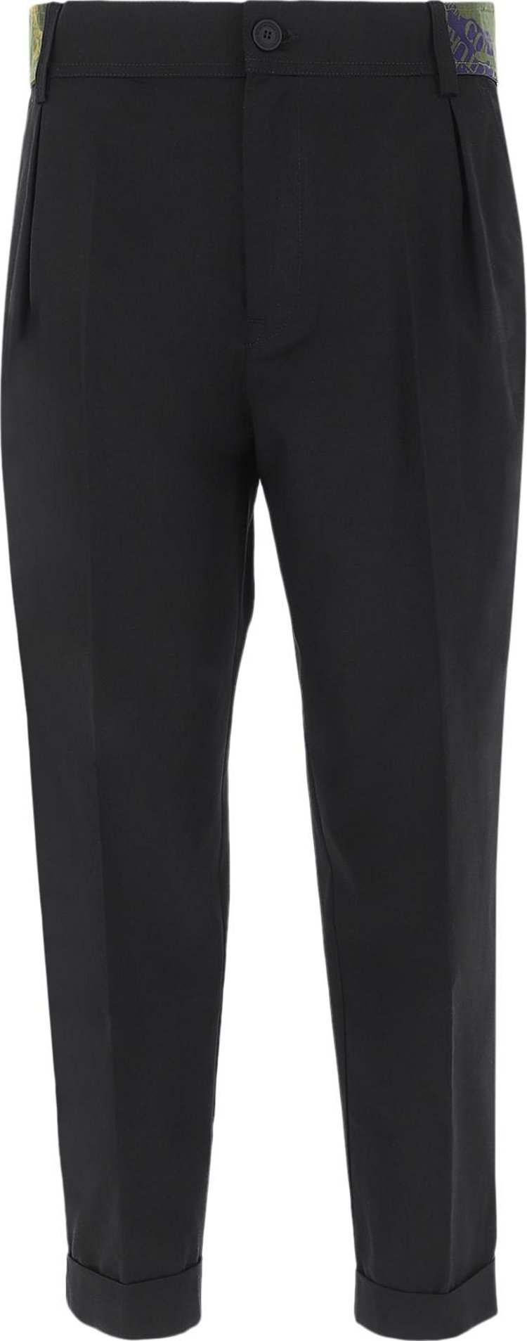Versace Jeans Couture Pleated Carrot Fit Trouser 'Black'
