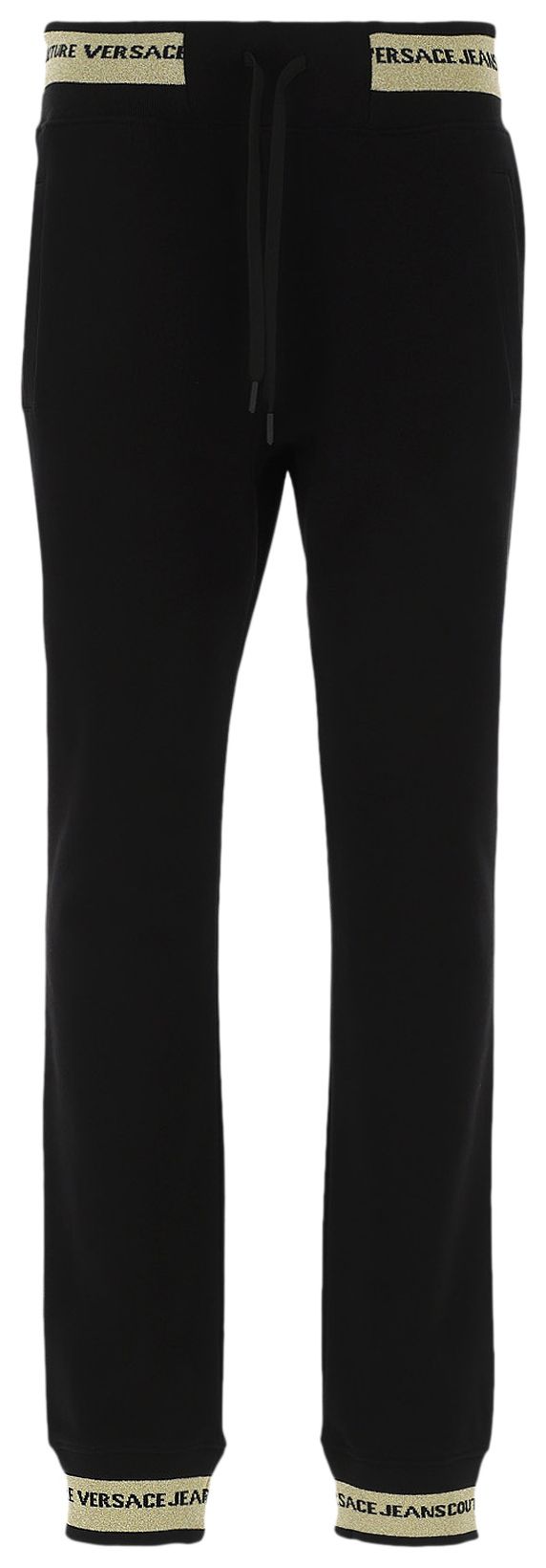 Versace Jeans Couture Lurex Logo Sweatpants BlackGold