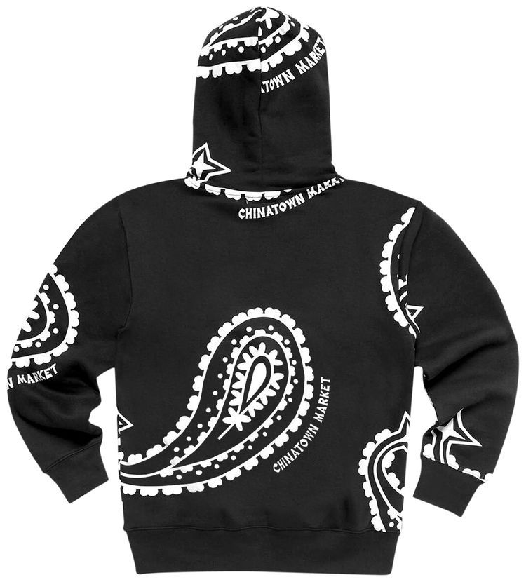 Chinatown Market Paisley Hoodie Black