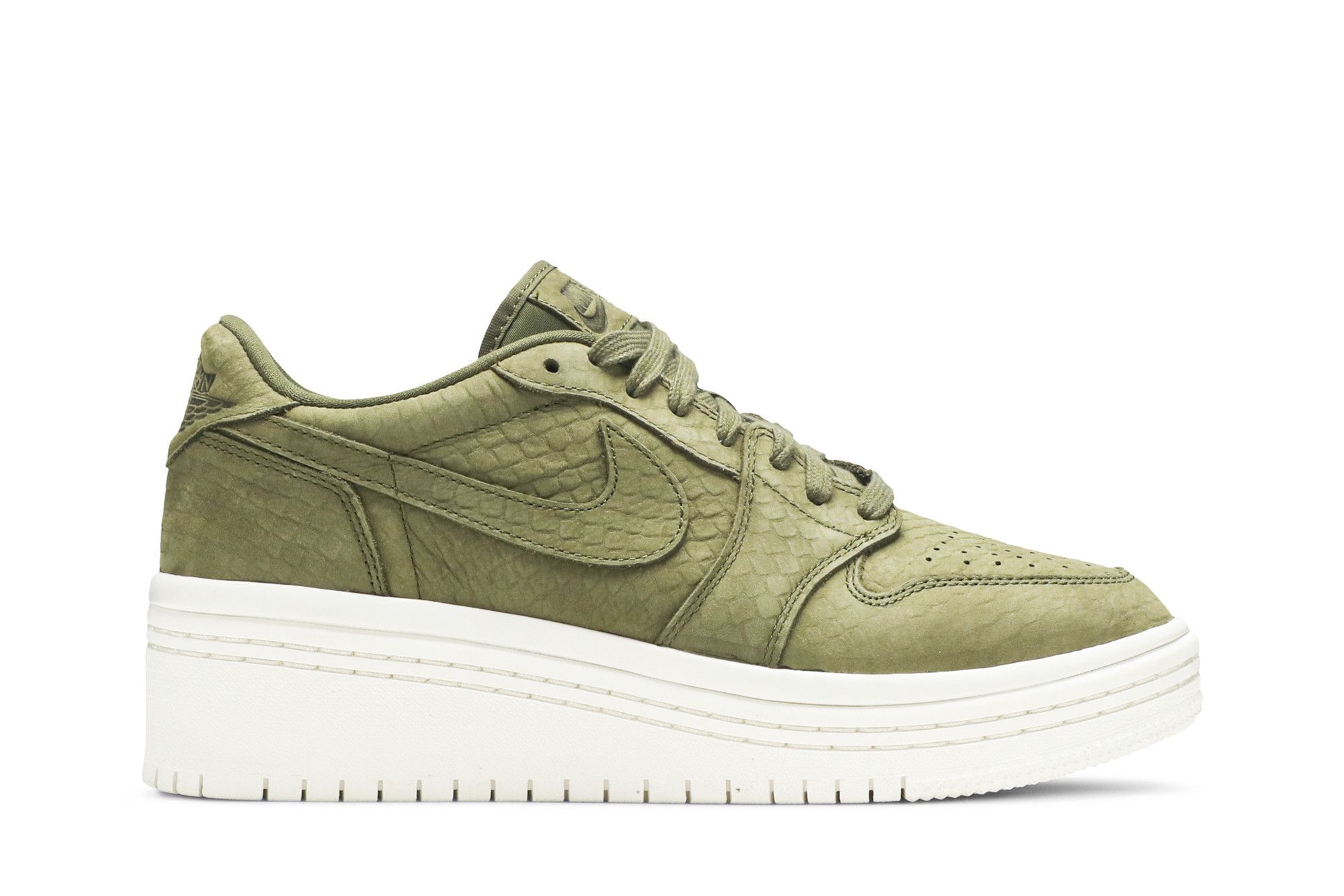 Buy Wmns Air Jordan 1 Low Lifted Olive Canvas AO1334 300 GOAT