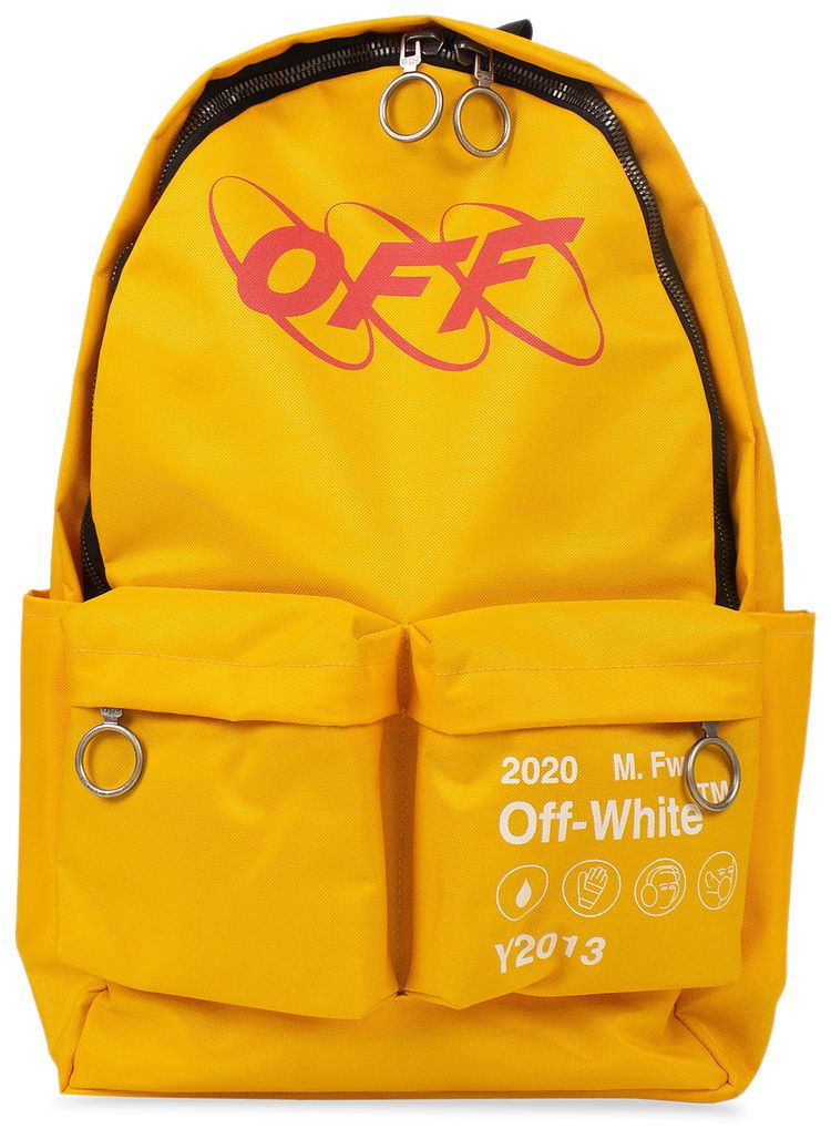 Off White Industrial Y013 Backpack YellowRed