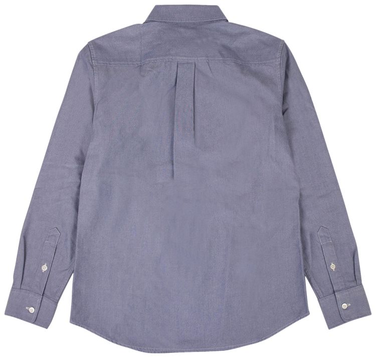 Aime Leon Dore A Wing Patch Oxford Button Down Shirt Slate Blue