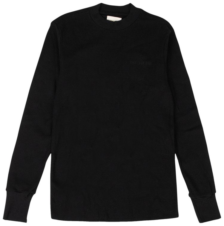 Aime Leon Dore Distressed Waffle Shirt Black