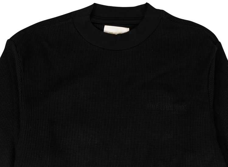 Aime Leon Dore Distressed Waffle Shirt Black