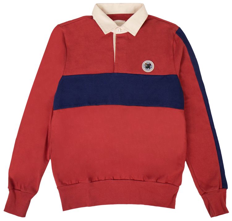 Aime Leon Dore Striped Rugby Shirt RedBlue