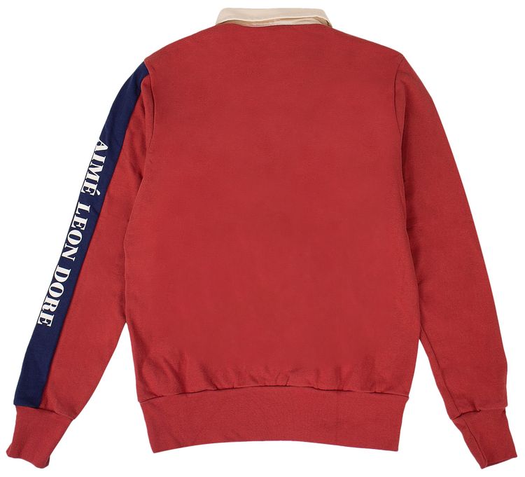 Aime Leon Dore Striped Rugby Shirt RedBlue