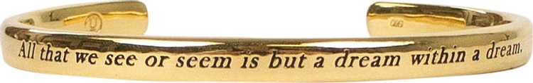 Undercover Quote Cuff Gold