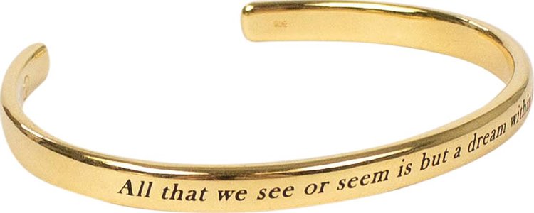 Undercover Quote Cuff Gold