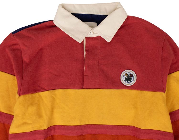 Aime Leon Dore Color Block Striped Rugby Shirt Multi Color
