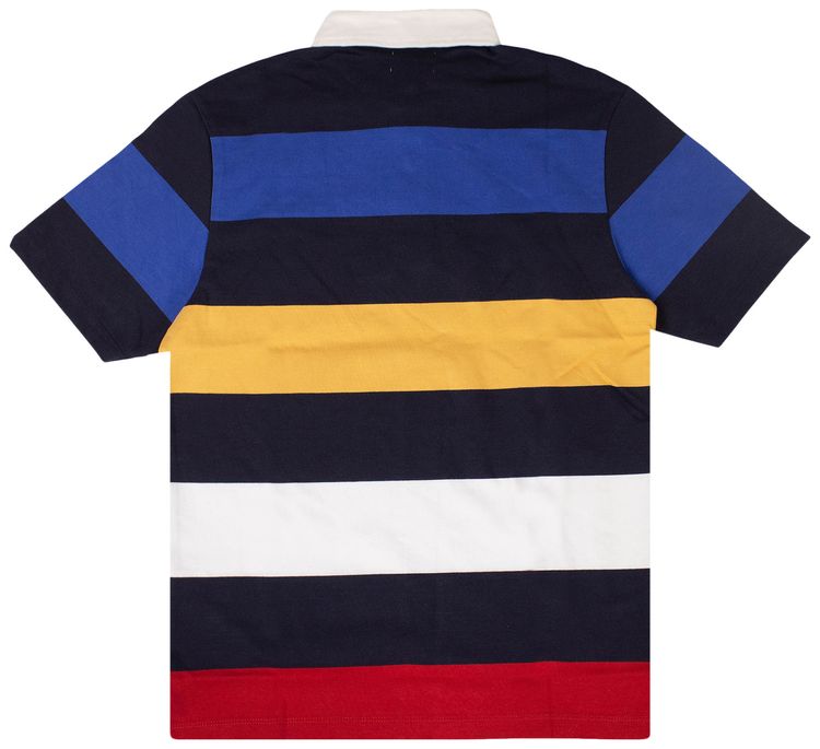 Aime Leon Dore Striped Short Sleeve Polo Rugby Shirt Multi Color