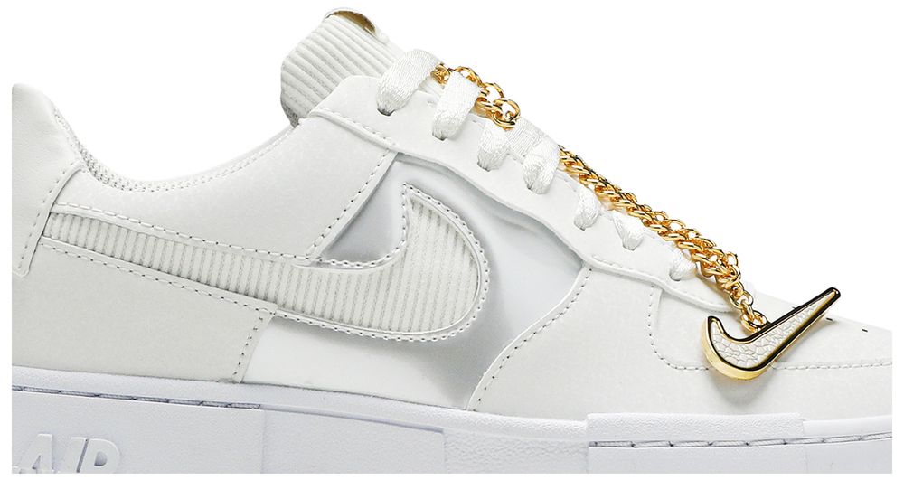 womens air force 1 pixel gold chain