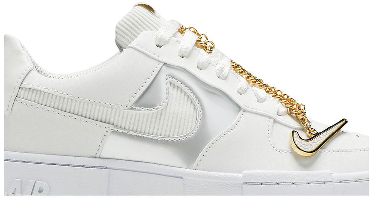 Nike Wmns Air Force 1 Pixel White Gold Chain