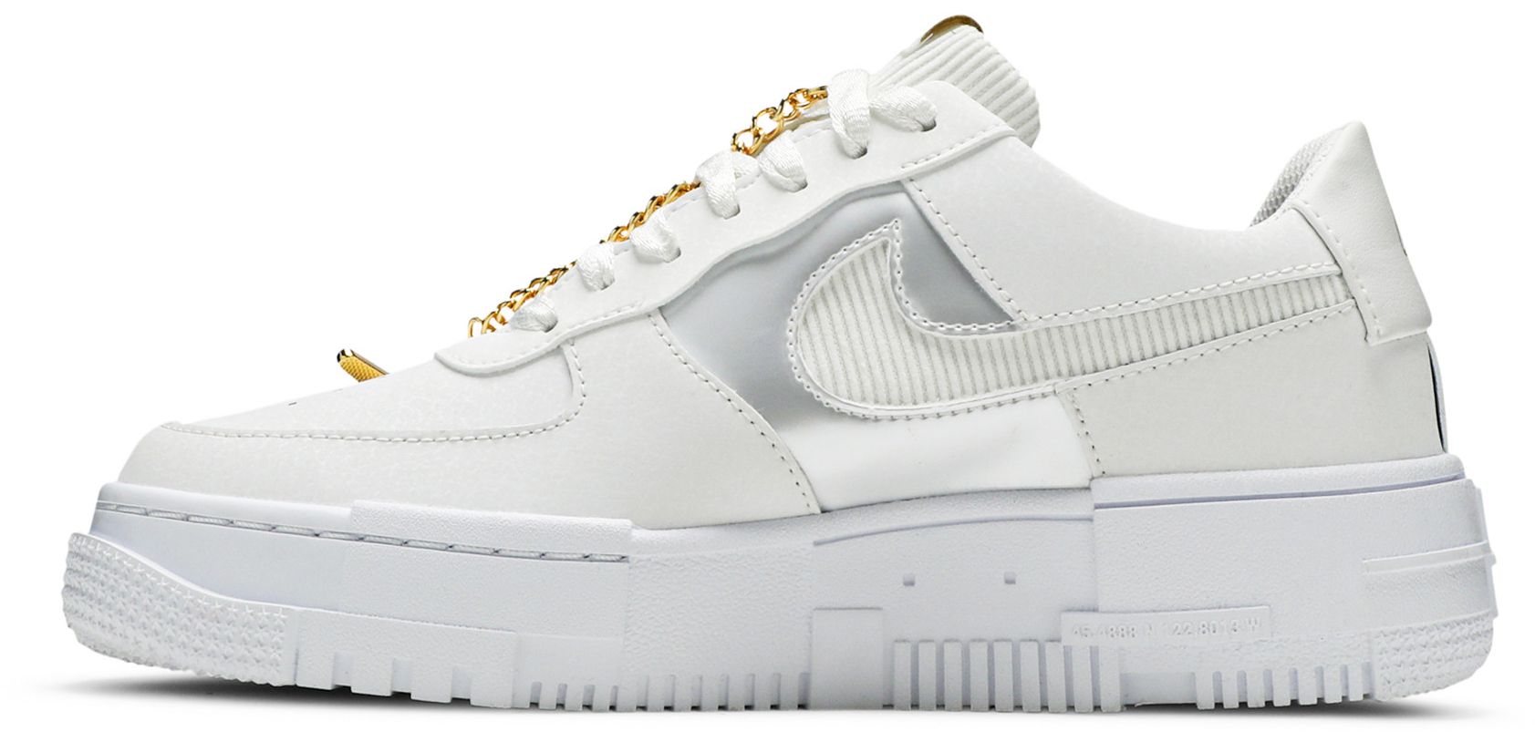 nike pixel af1 gold chain