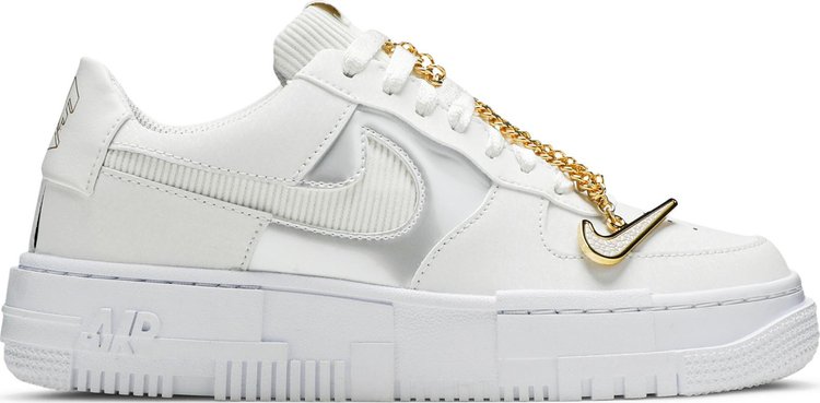 Wmns Air Force 1 Pixel 'White Gold Chain'