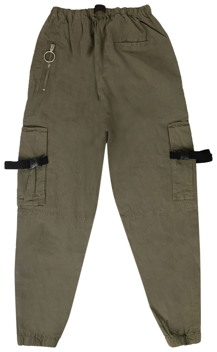 Off White Parachute Cargo Pants Military Green