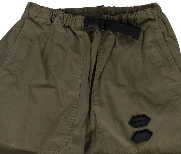 Off White Parachute Cargo Pants Military Green