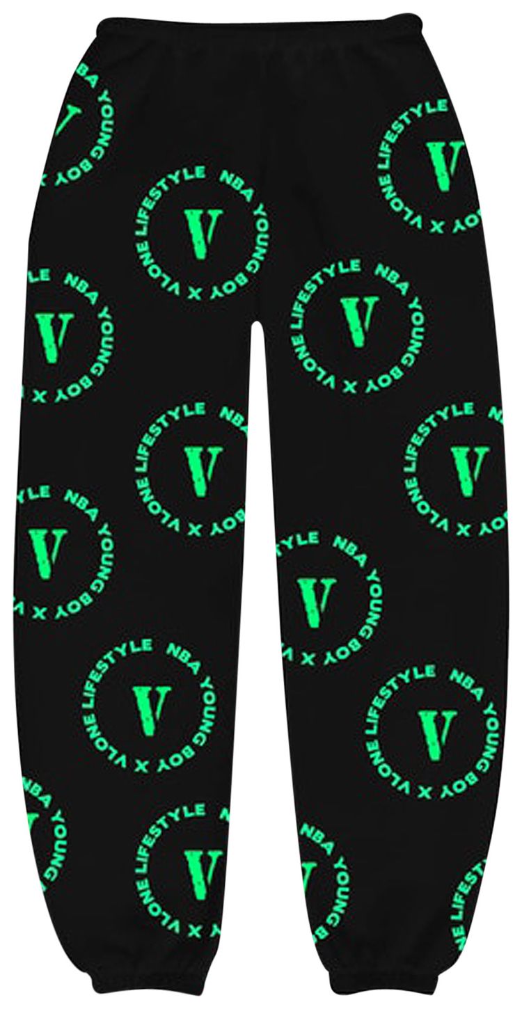 Vlone x NBA YoungBoy Cross Roads Sweatpants 'Black'