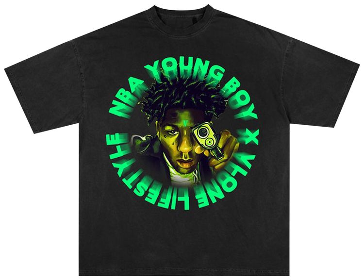 Vlone x NBA YoungBoy Cross Roads Tee Black