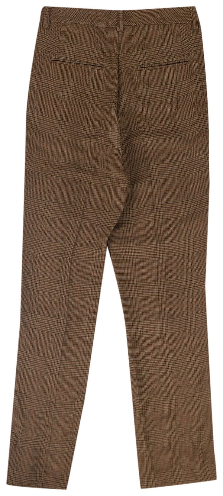Off White Plaid Trouser Brown