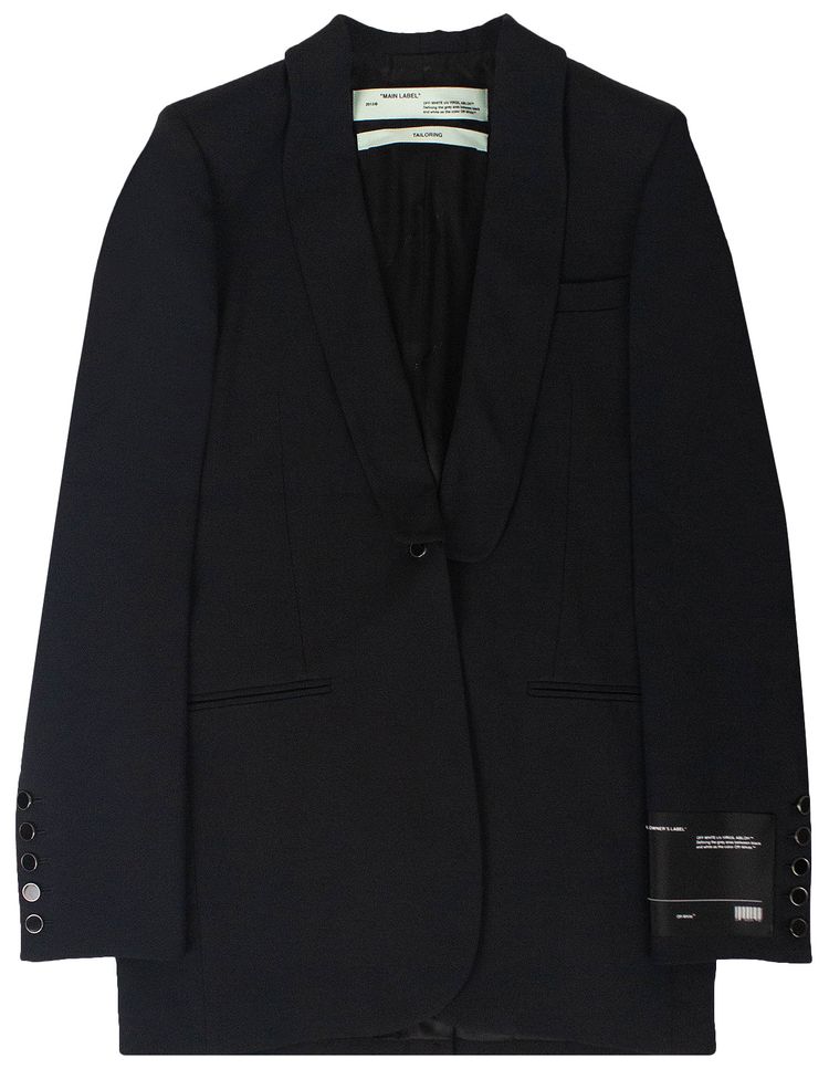 Off White Loose Fit Blazer Black