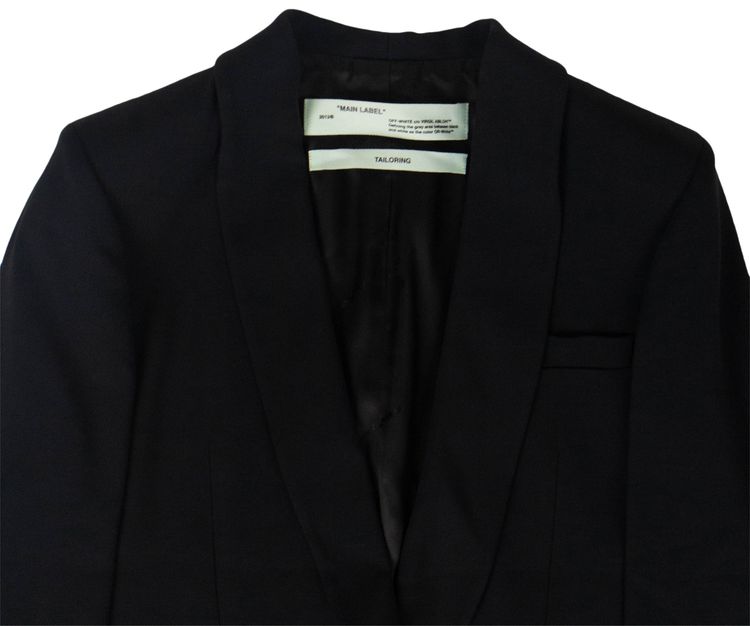 Off White Loose Fit Blazer Black