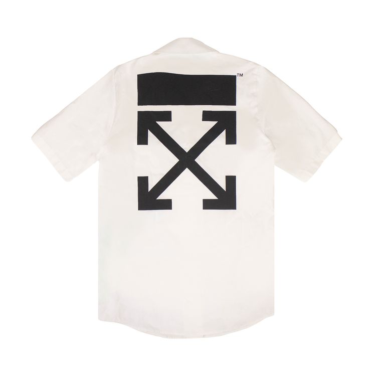 Off White Button Down Arrow Shirt White
